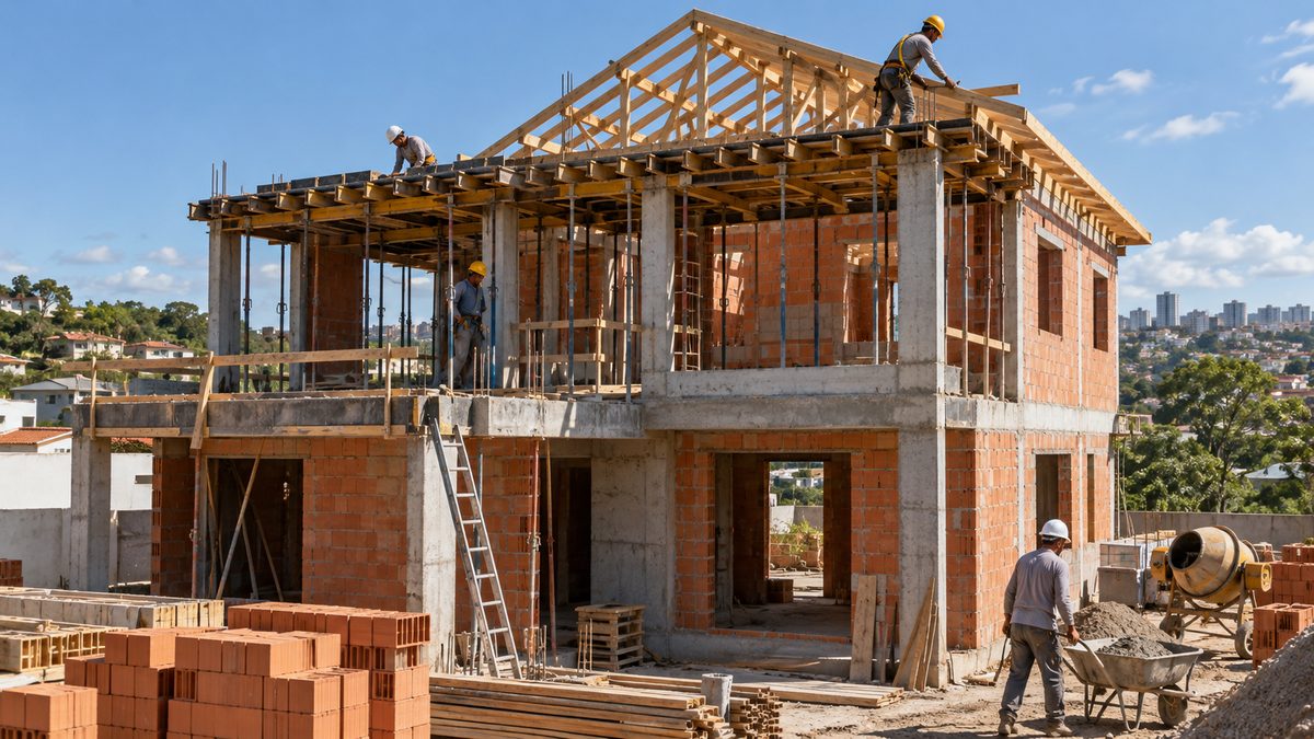 Etapas de uma construção residencial, do início à entrega